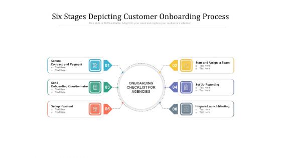 Six Stages Depicting Customer Onboarding Process Ppt PowerPoint Presentation Summary Layout PDF