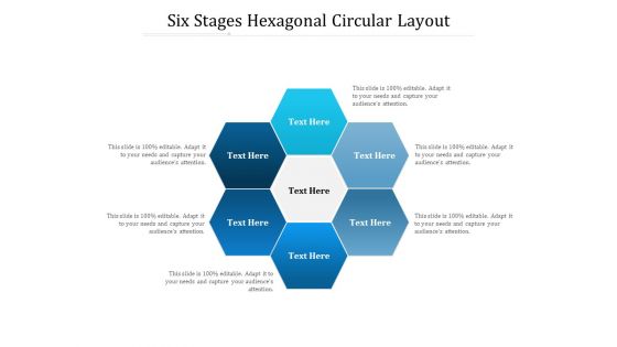 Six Stages Hexagonal Circular Layout Ppt PowerPoint Presentation File Pictures PDF