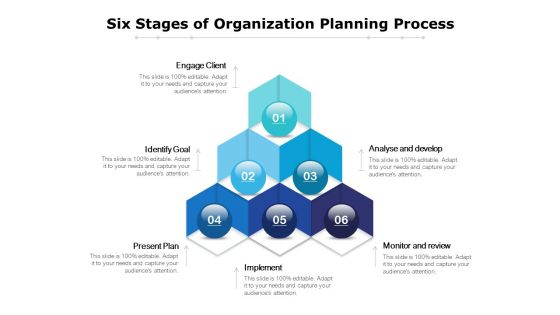 Six Stages Of Organization Planning Process Ppt PowerPoint Presentation File Example PDF