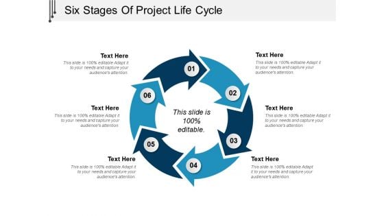 Six Stages Of Project Life Cycle Ppt PowerPoint Presentation Pictures Elements