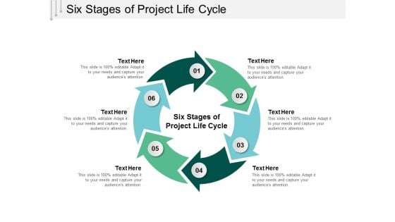 Six Stages Of Project Life Cycle Ppt Powerpoint Presentation Professional Templates