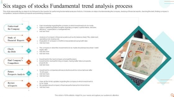 Six Stages Of Stocks Fundamental Trend Analysis Process Sample PDF