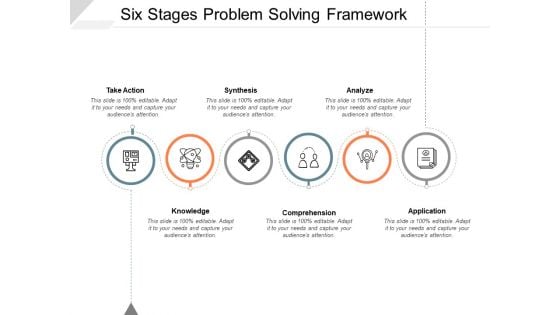 Six Stages Problem Solving Framework Ppt PowerPoint Presentation Model Information