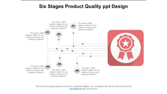 Six Stages Product Quality Ppt Design Ppt PowerPoint Presentation Show Good PDF