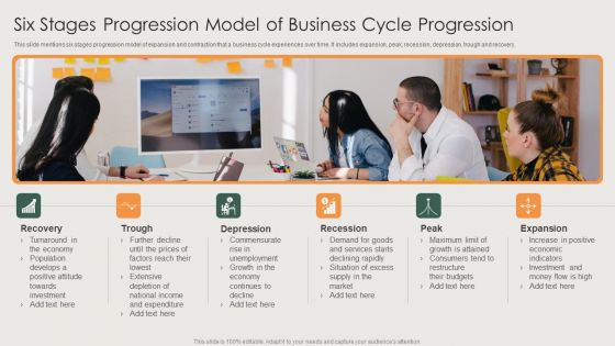 Six Stages Progression Model Of Business Cycle Progression Structure PDF