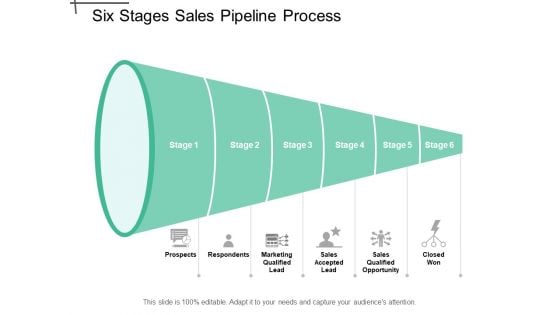 Six Stages Sales Pipeline Process Ppt PowerPoint Presentation Gallery Graphic Images