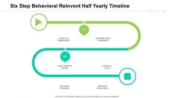 Six Step Behavioral Reinvent Half Yearly Timeline Mockup