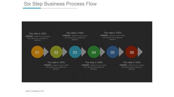 Six Step Business Process Flow Ppt PowerPoint Presentation Portfolio