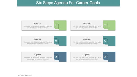 Six Steps Agenda For Career Goals Powerpoint Slide Show Six Steps Agenda For Career Goals Powerpoint Slide Show