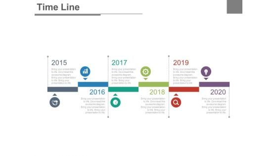 Six Steps And Years For Business Timeline Powerpoint Slides