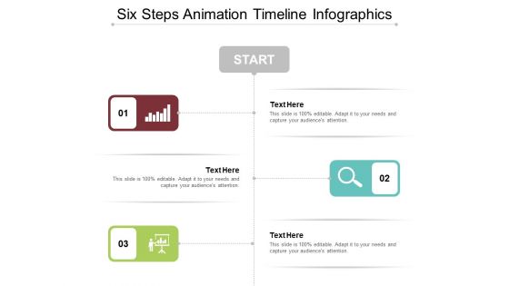 Six Steps Animation Timeline Infographics Ppt PowerPoint Presentation Styles Graphics Download