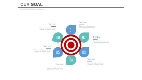 Six Steps Around Target Board Powerpoint Slides Six Steps Around Target Board Powerpoint Slides