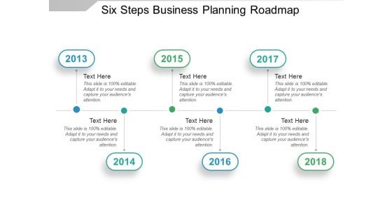 Six Steps Business Planning Roadmap Ppt PowerPoint Presentation Slides Icons