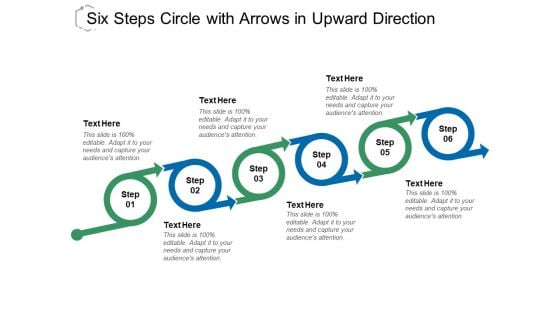 Six Steps Circle With Arrows In Upward Direction Ppt Powerpoint Presentation Infographics Outline