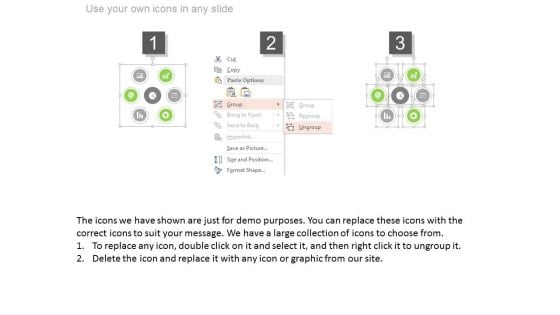 Six Steps Circular Chart With Icons Powerpoint Slides