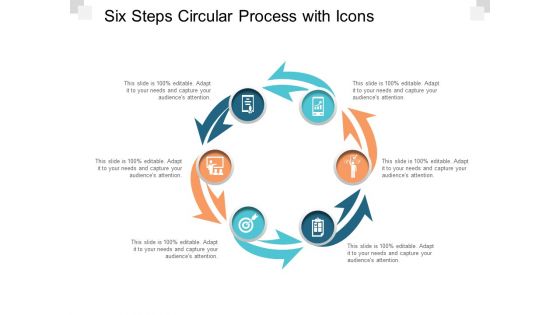 Six Steps Circular Process With Icons Ppt Powerpoint Presentation Professional Ideas