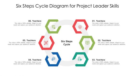 Six Steps Cycle Diagram For Project Leader Skills Ppt PowerPoint Presentation File Layouts PDF