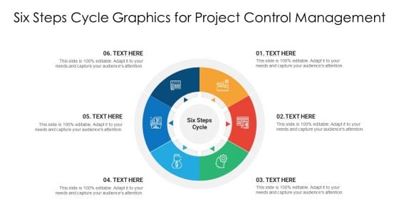 Six Steps Cycle Graphics For Project Control Management Ppt PowerPoint Presentation File Display PDF