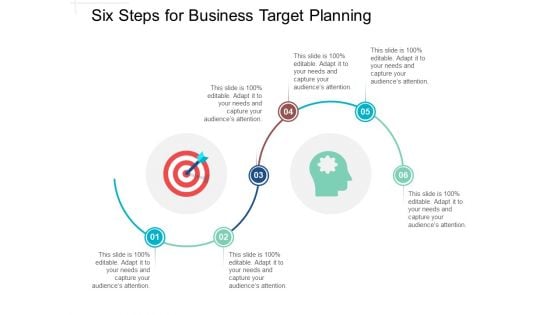 Six Steps For Business Target Planning Ppt PowerPoint Presentation Gallery Icon