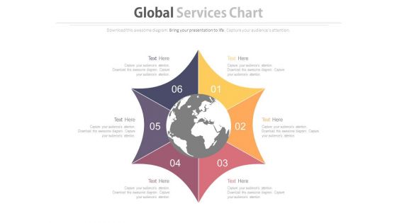Six Steps For Global Business Process Powerpoint Template