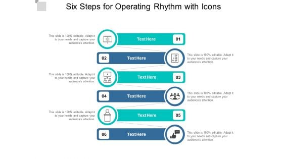 Six Steps For Operating Rhythm With Icons Ppt Powerpoint Presentation Visual Aids Example 2015