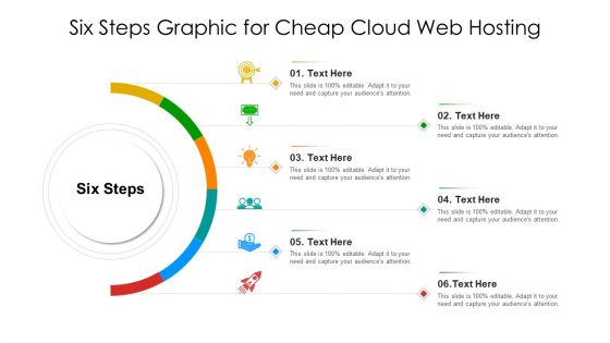 Six Steps Graphic For Cheap Cloud Web Hosting Ppt Layouts Background PDF