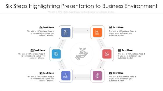 Six Steps Highlighting Presentation To Business Environment Ppt PowerPoint Presentation File Images PDF