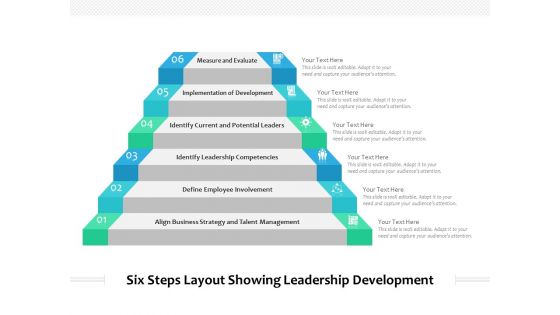 Six Steps Layout Showing Leadership Development Ppt PowerPoint Presentation Ideas Shapes PDF