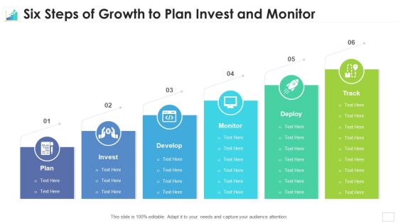 Six Steps Of Growth To Plan Invest And Monitor Inspiration PDF