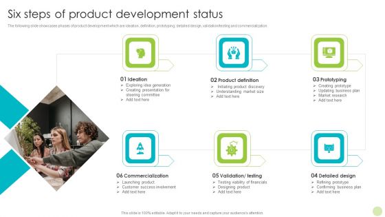 Six Steps Of Product Development Status Microsoft PDF