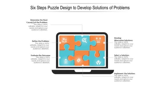 Six Steps Puzzle Design To Develop Solutions Of Problems Ppt PowerPoint Presentation Layouts Objects PDF Six Steps Puzzle Design To Develop Solutions Of Problems Ppt PowerPoint Presentation Layouts Objects PDF