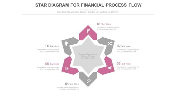 Six Steps Star Diagram With Icons Powerpoint Template