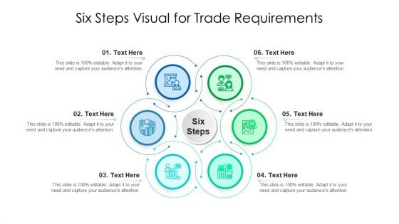 Six Steps Visual For Trade Requirements Ppt Show Professional PDF