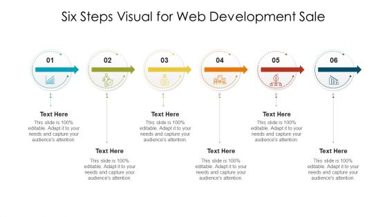 Six Steps Visual For Web Development Sales Ppt Styles Images PDF
