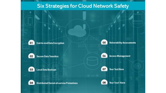 Six Strategies For Cloud Network Safety Ppt PowerPoint Presentation Gallery Slideshow PDF