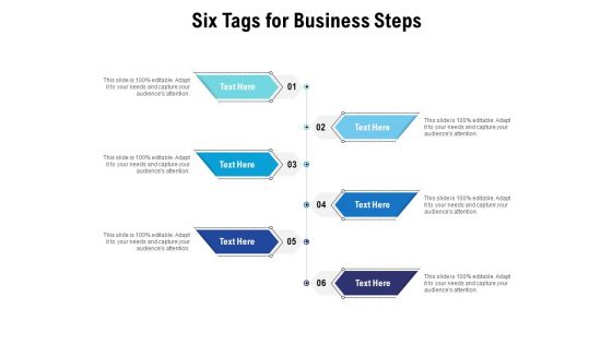 Six Tags For Business Steps Ppt PowerPoint Presentation Icon Graphics