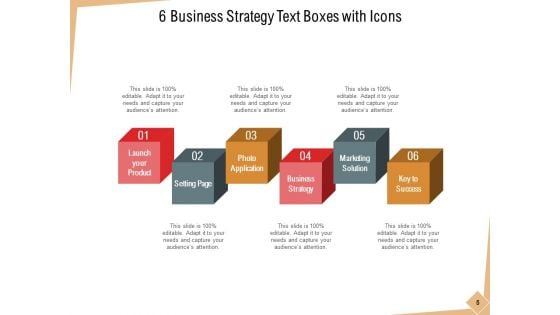 Six Text Boxes Arrows Business Ppt PowerPoint Presentation Complete Deck