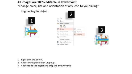 Six Unidirectional Arrows With Business Icons Process Flow Powerpoint Templates