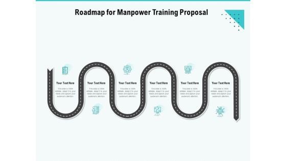 Skill Development Employee Training Roadmap For Manpower Training Proposal Clipart PDF