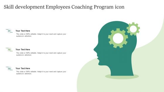 Skill Development Employees Coaching Program Icon Information PDF