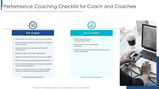 Skill Development Training To Strengthen Employee Performance Performance Coaching Checklist Designs PDF