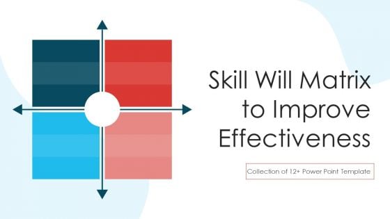 Skill Will Matrix To Improve Effectiveness Ppt PowerPoint Presentation Complete With Slides