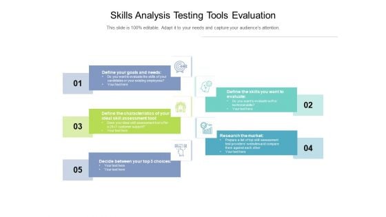 Skills Analysis Testing Tools Evaluation Ppt PowerPoint Presentation Styles Show PDF