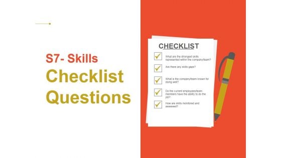 Skills Checklist Questions Ppt PowerPoint Presentation Model Themes