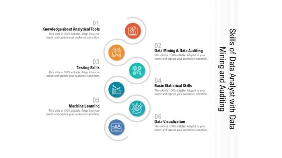 Skills Of Data Analyst With Data Mining And Auditing Ppt PowerPoint Presentation Styles Introduction PDF