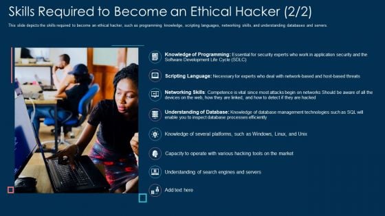 Skills Required To Become An Ethical Hacker Security Ppt Layouts Guide PDF