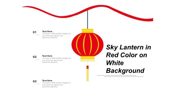 Sky Lantern In Red Color On White Background Ppt PowerPoint Presentation File Graphics Template PDF