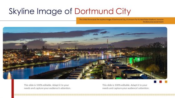 Skyline Image Of Dortmund City PowerPoint Presentation PPT Template PDF