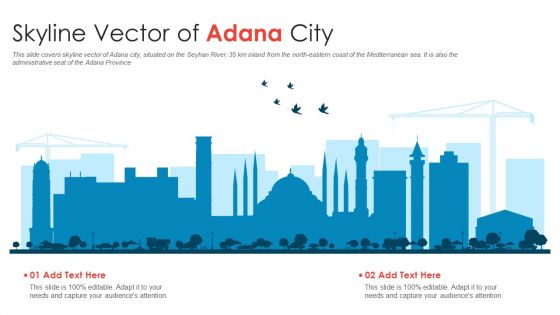 Skyline Vector Of Adana City PowerPoint Presentation PPT Template PDF