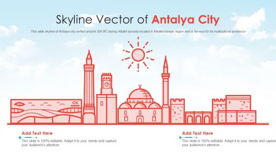 Skyline Vector Of Antalya City PowerPoint Presentation PPT Template PDF